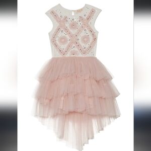 TTDM tutu du monde pink white tulle hi low 8 9